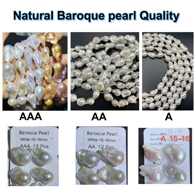 Mm Wholesale White Baroque Freshwater Loose Pearls A Quality Large