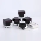 Cream UMI In Stock Spot Plastic Acrylic 15g Cosmetique High-grade Black Square Cosmetic Cream Jar