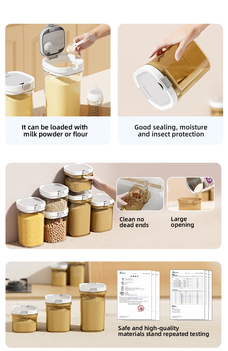 Wannuo Food Grade Material Milk Powder Cans Moisture-proof Airtight Milk Powder Can with Sealing Ring and Spoon manufacture