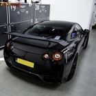 Revozport Style Carbon Fiber Rear Trunk With Rear Spoiler Wing For Nissan GTR R35 2008-2018