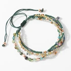 Jewelry Crystal QiCai Bohemian Women Bracelet Jewelry Charm Bracelet Woven Seed Bead Crystal Bracelet