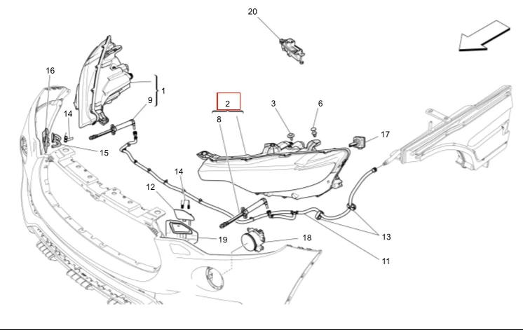 Best Selling Front Left Car Parts And Accessories Xenon Headlight For Maserati Levante 2017-2020 670034643 manufacture