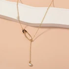 Pearl Pendant New INS Style Women Fashion Pearl Pendant Gold-plated Necklace Wholesale