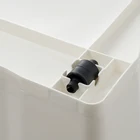 Plastic Small Storage Boxes Stacked Drawers With Handle White Lids