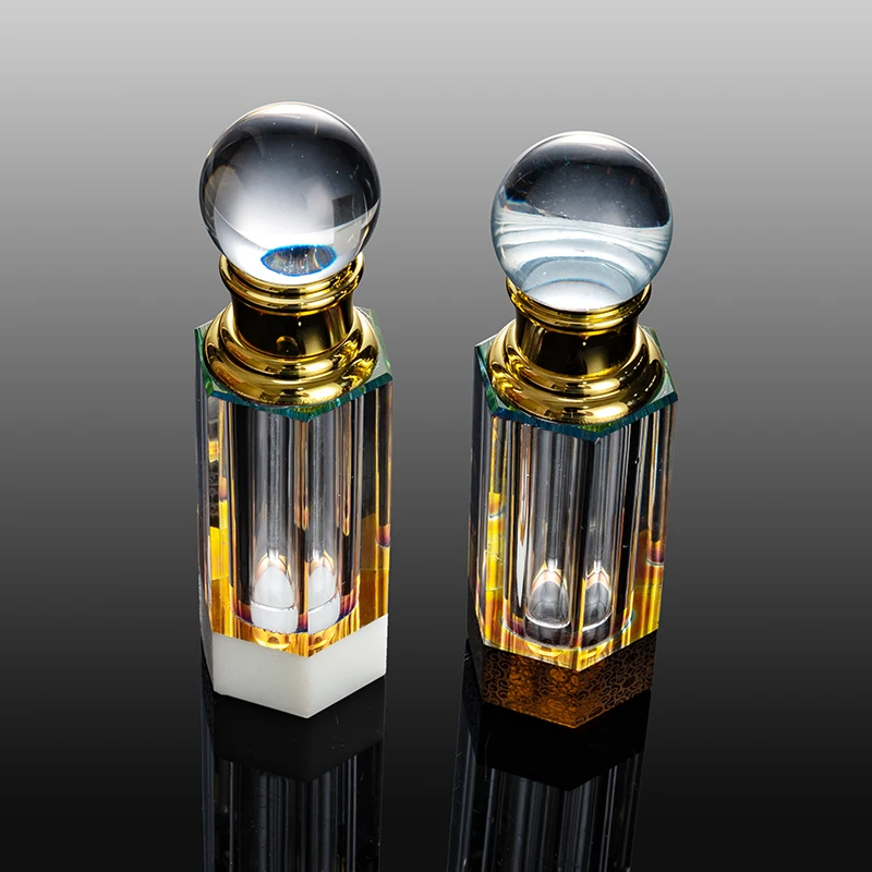 product new products wholesale hot sale bicolor square pillar exquisite glass empty bottle 3ml customizable crystal perfume bottle-10