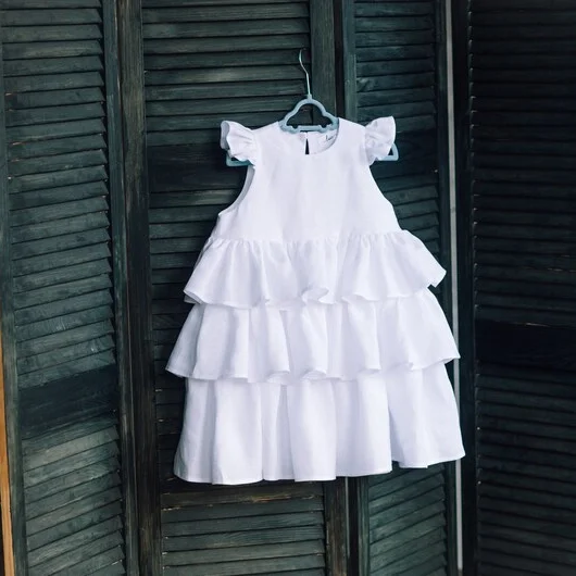 luxury pure casual toddler summer girl dress linen simple kids simple cotton pyjamas frock design dresses for kids girls 2023
