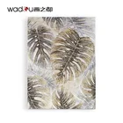 Canvas Canvas Interior Decor Home Silver Cloth Studs Tropical Plants Canvas Print Stretched Custom Art Prints Canvas