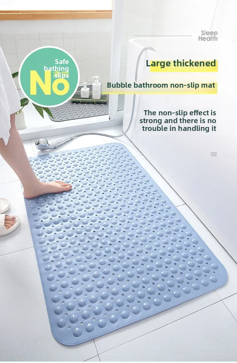 Bathroom Solid Machine Made Anti-Slip Silicone Bubble Massage Floor Mat Eco-Friendly Modern Design Anti-Fall Shower Mat details