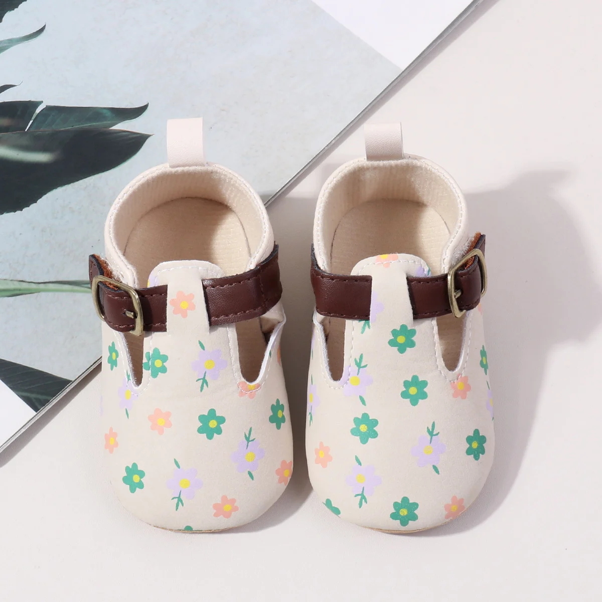 Hot Selling Anti-slip Pu Leather Princess Baby Toddler Girl Shoes factory