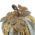 Decoration Hengfa Harvest Decoration Galvanized Plate Metal Art Led Light Pumpkin Decor