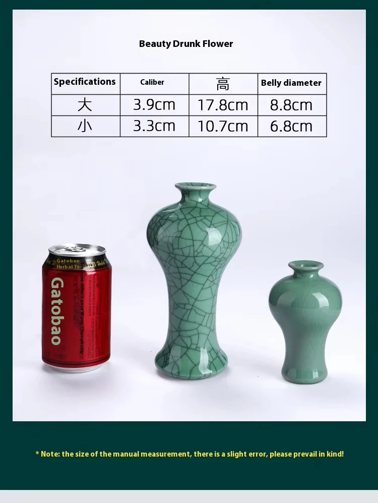 product celadon little beauty drunk elegant hydroponic ceramic flower vessel handicraft ornament for home decoration479-8