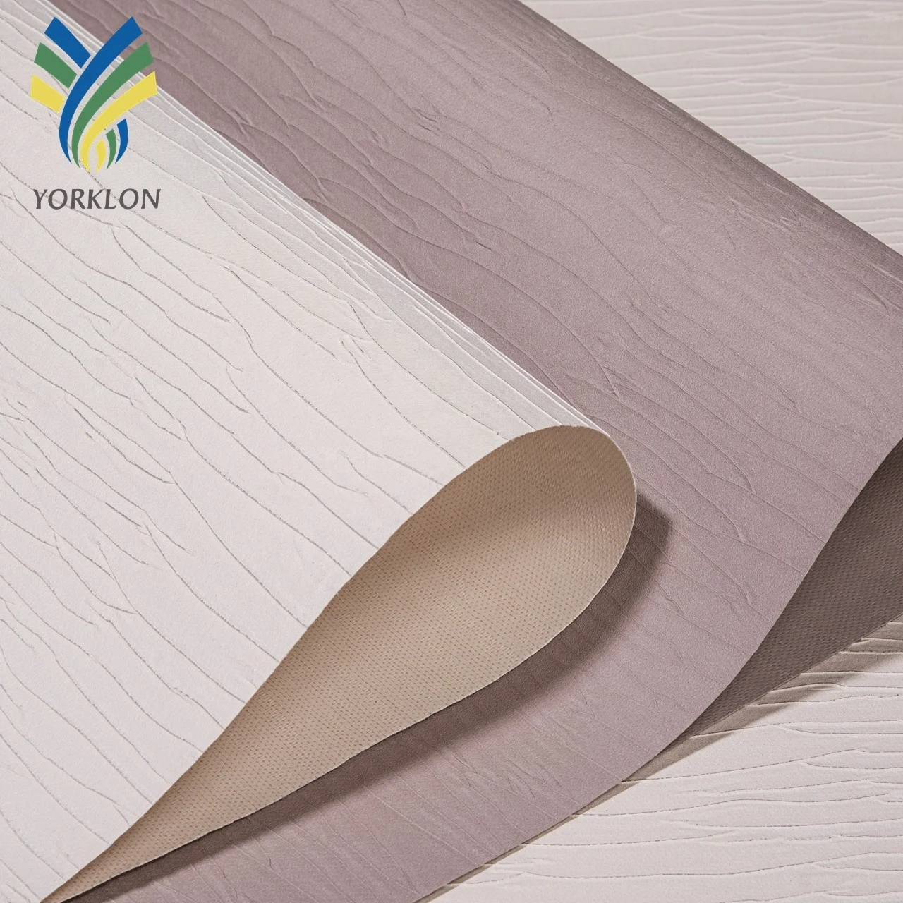 KF11 Hot Design wallpapers/wall coating 3D solid color texture fabric backed PVC vinyl wave liquid wallpaper for walls