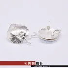 Brooch Broochesbrooches New DIY Simple Double Leaf Silver Brooch Clothing Accessories For Woman