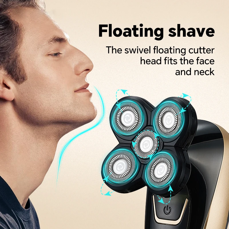 Five-Blade Stainless Steel Razor Electric Rotary Shaver with USB Charging for Face for Household RV Hotel Use factory