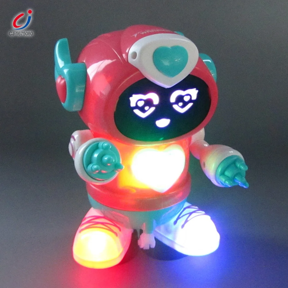 Chengji kids intelligent trending toy battery operated automatic walking dancing interactive rock robot with light and music