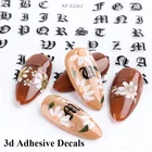 Nail Art Retro English 8 Designs Roman Alphabet Letters Adhesive Words Nail Art Stickers