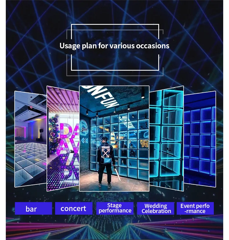 2025 Infinity Fast Setup Fashion Popular  Dance Floor Wedding Interactive Led Panel Stage Floor