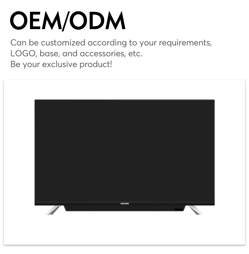 43DE1-L Bordless Full Screen 4k smart 32 50 55 inch slim frame soundbar tv