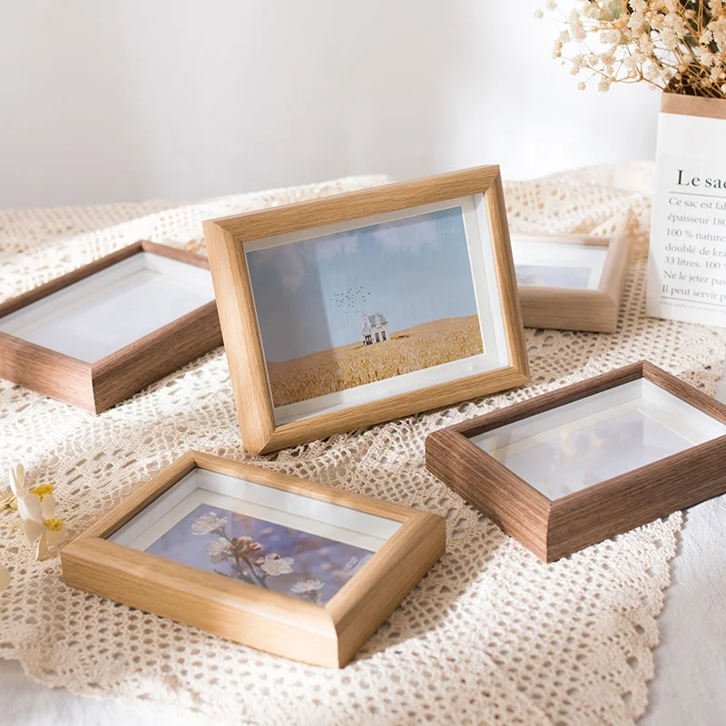 Wood Frame For Photo Wooden Photo Picture Clear photo Frame for Living Room Bedroom