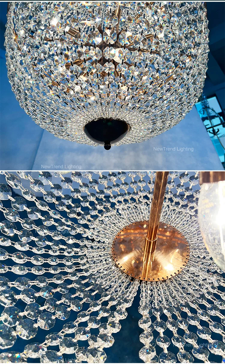 CPL-359 Custom Indoor Decoration Villa Staircase Luxury Crystal Lighting Hotel Chandelier factory