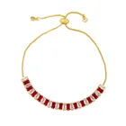 Accessories High Quality Colorful Diamond Copper Plated 18K Gold Couple Bracelets Accessories For Women