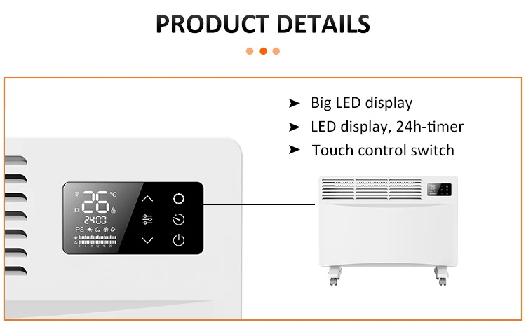 Electric Convector Heater, Wall, 500 W, Metal - detail 12