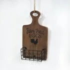 Decor Farmhouse Rustic Vintage Wooden Basket Kitchen Wall Decor For Home Decoration