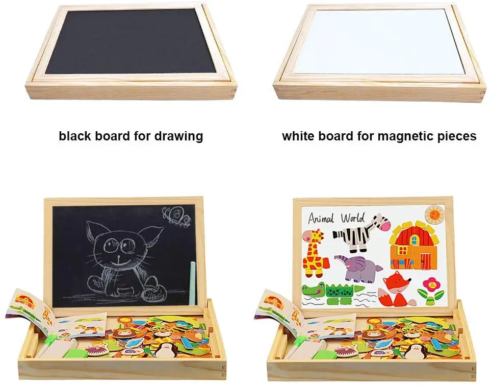 2021 Custom Wooden Toy 3d magnetic Jigsaw Puzzle For Kids