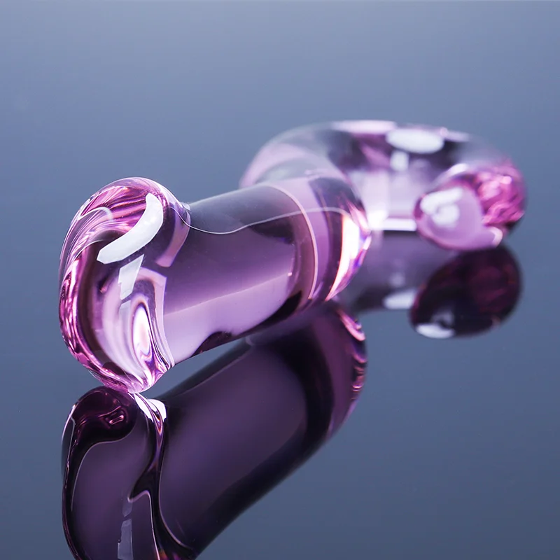 product factory hot sale curved crystal sex toys glass dildo yoni wand adult anal butt plug big glass dildo with quality assurance-34