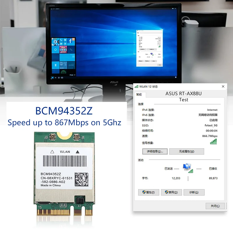 Dual Band Wireless Hackintosh Bcm Z Bcm Ng Wifi Card Ngff M