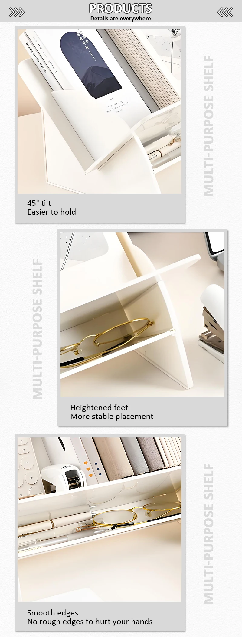 product durable pet bookshelf storage rack thickened foldable desktop organizer quality quality storage holder for living room irregular-5