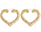 Gold Earrings Gold Plated Personalized Big Large Gold Custom Hoop Bamboo Earrings