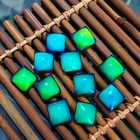 Square Stone Bead Wholesale Surface Square Mood Colorful Stone Bead Accessories For Jewelry Making