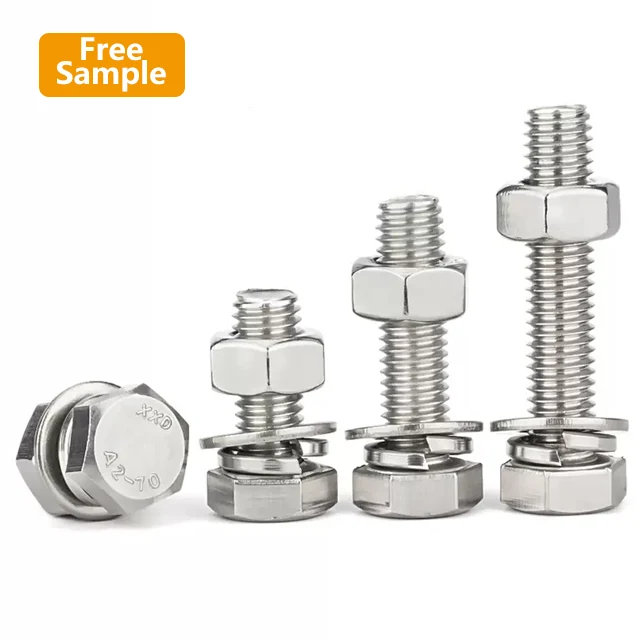 Din603 Metric Nuts And Bolts Set External Hex Nuts Washers And Bolts Assortment Kit Stainless