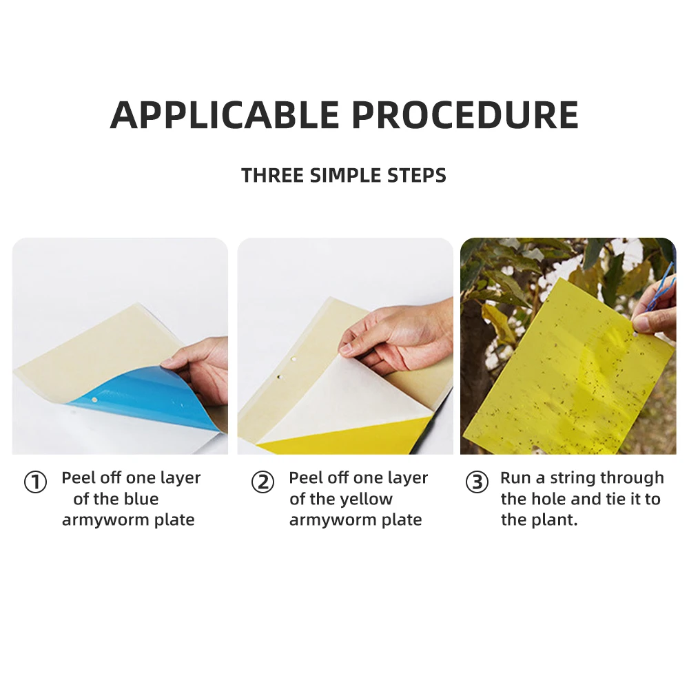 Customized double-sided yellow sticky insect board with strong adhesion to capture pests, outdoor small flying insect trap