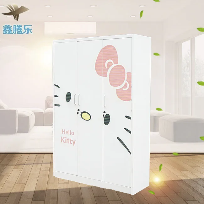 Customized Hanging Clothes Steel Almirah Furniture Wardrobe Locker Dressing Cupboard