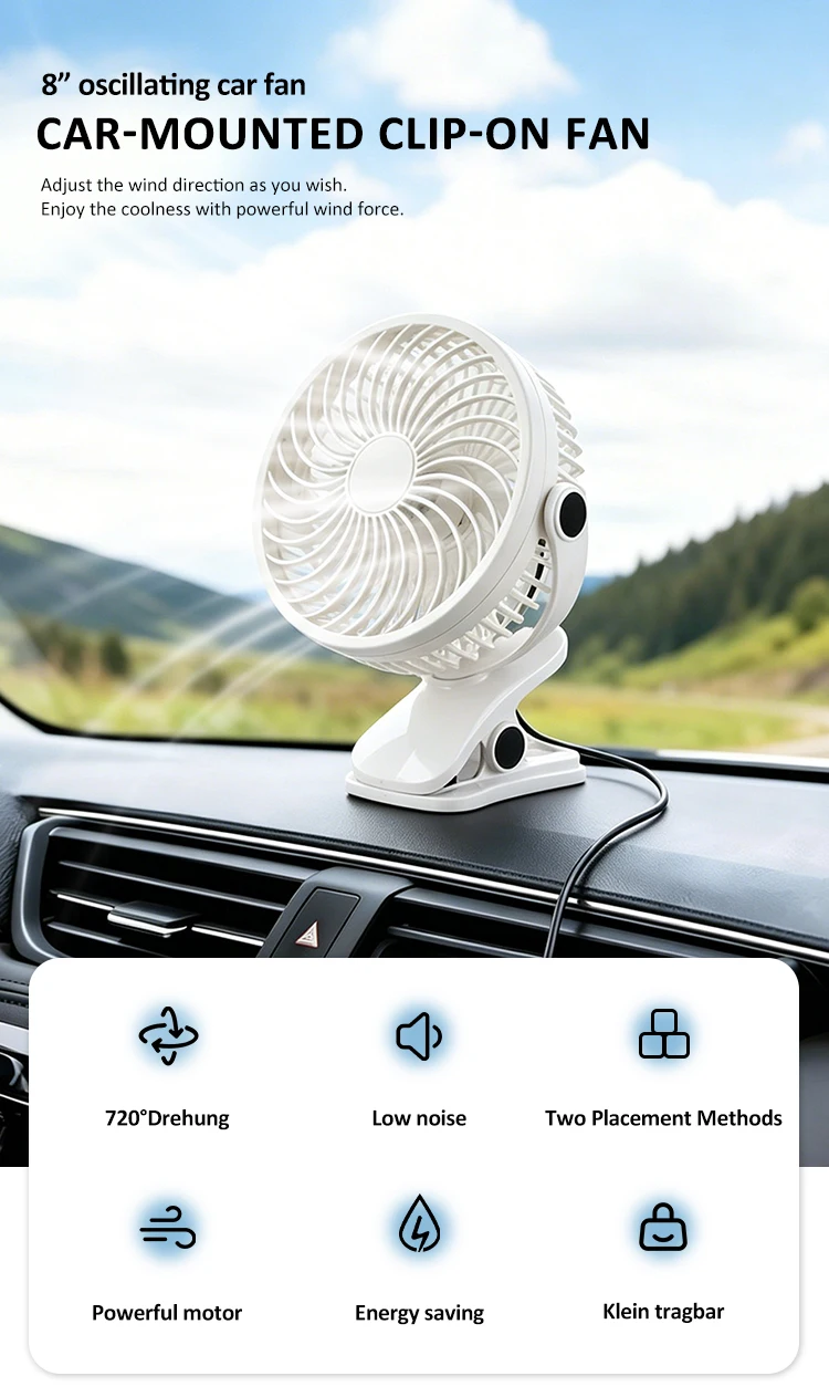 Ceiling Fan, Portable, Plastic, 12W - detail 2