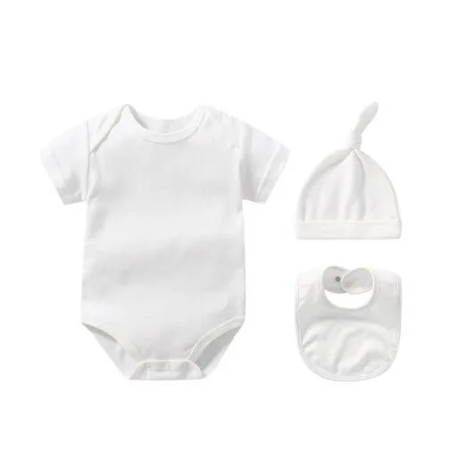 manufacturer Wholesale Newborn Baby Girl kids Clothes Solid Color Ruffle Cotton Bodysuit