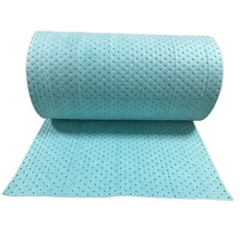 Meltblown High Absorbency Green Color Hazmat Absorbent Roll For Chemical Spill