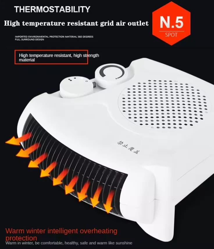 Portable Electric Thermo Fan, 2000 W, Plastic - detail 8