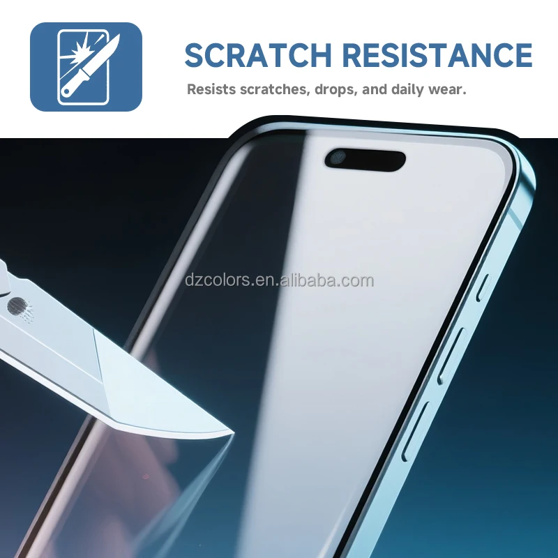 product hot selling best quality silk printing hd privacy matte tempered glass protector for iphone 17 pro promax screen protector-5