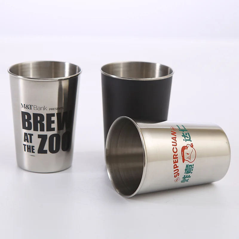 Custom Tea Cup Metal Beer Cups Stainless Steel Pint Glass Cup