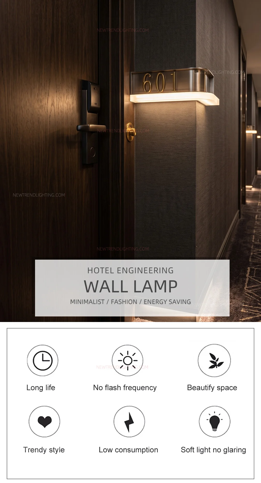 cpl 507 bespoke led wall sconce commercial accent lighting for hotel corridor guest room entry-0