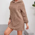 Women Fur Womenwomen Velvet Brown High Quality Custom Hoodie For Women Faux Fur Hoodie