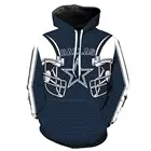 Sports Men's NFL Football Team Sports Hoodie Sweatshirt Long Sleeve Hooded Pullover