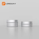 Metal Tin Aluminium Cream Jar Wholesale 10g 20g White Silver Metal Cosmetic Aluminum Cream Tin Jar With Lid For Candle Lip Balm Containers