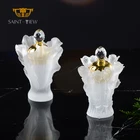 Censer September Promotion Bakhoor Censer Rose Hot Arabian Incense Mini Crystal Carving Burner