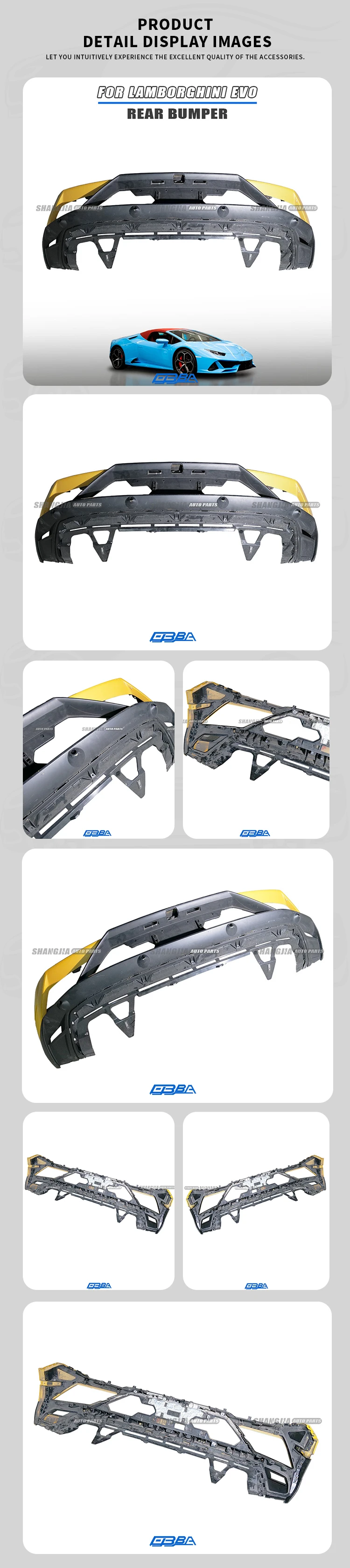 Original Disassembly Car Rear Lip Plastic Kit Rear Bumpers For Lamborghini Huracan EVO Spyder OE 4T0807497S supplier