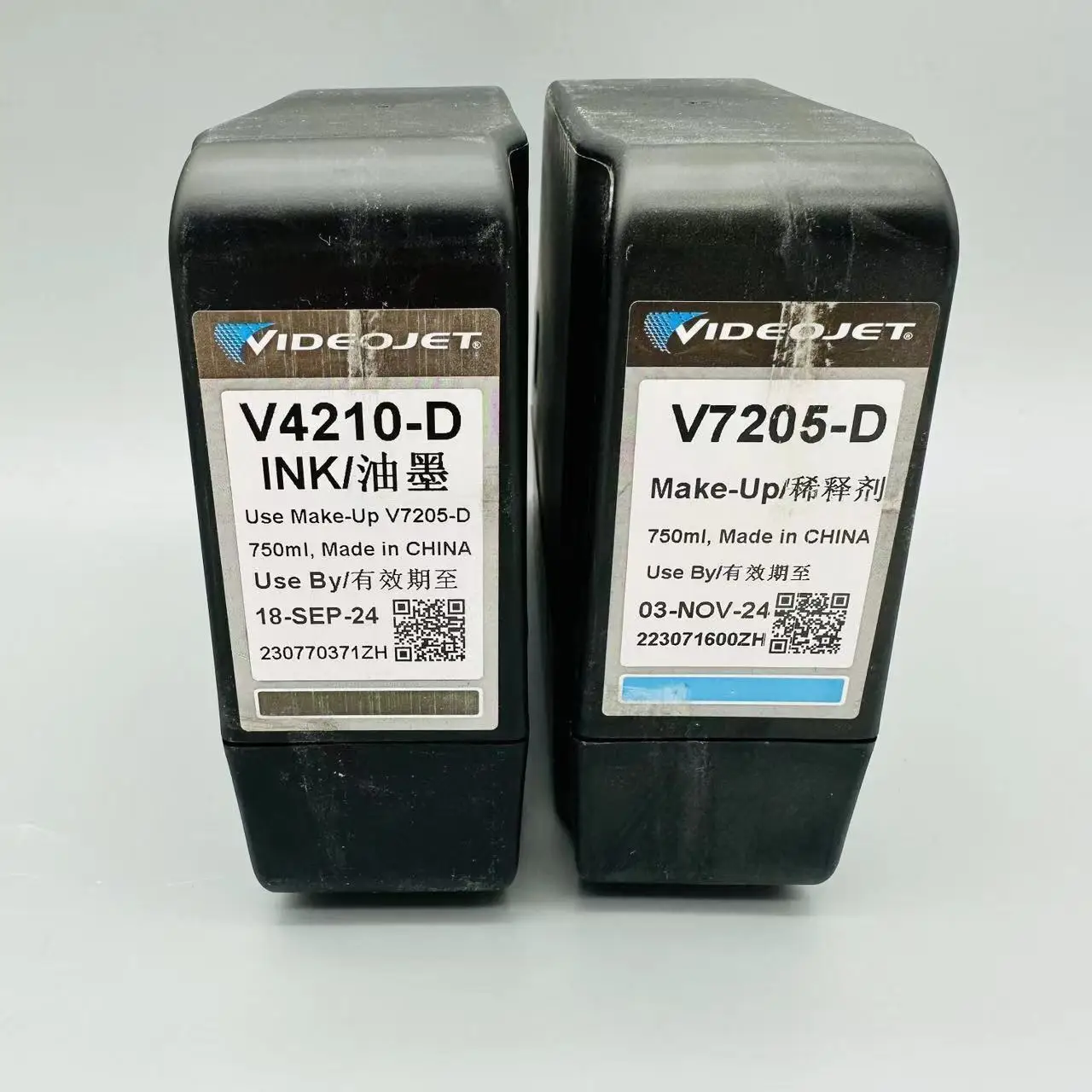 Original Videojet Ink Make Up V7205 D Solvent Make Up Fluid V4210 D Ink