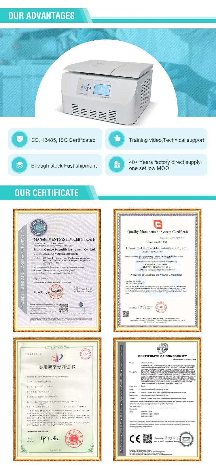 High Speed 16000r/min Cold Tabletop Centrifuge with 21532*g and 12*5 ml Capacity for Laboratory Usage